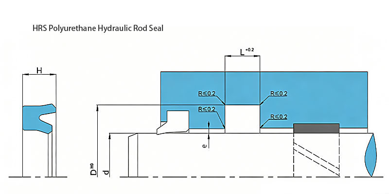 HRS Polyurethane Hydraulic Rod Seal